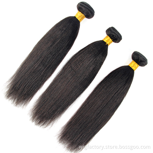 Yaki straight hair bundles100% Human Hair Weave Bundles,human hair extension bundles with closure,Brazilian Hair bundles of hu